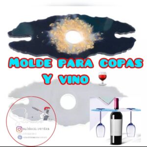 Soporte copas irregular.