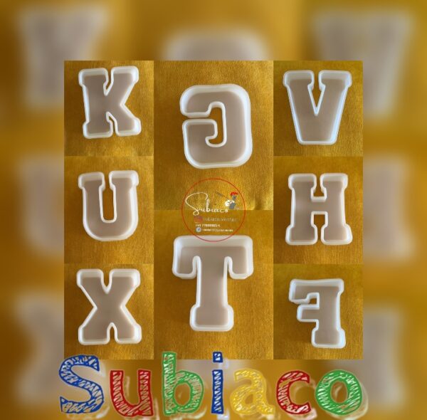 Molde de letras c/u.