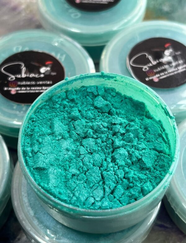 Bluish green.