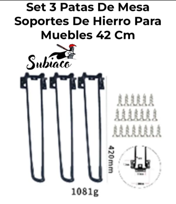 Patitas para mesa.
